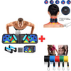 Kit de Ejercicio y Relajación Completo: Tabla de Flexiones + Bandas de Resistencia + Masajeador de Cuello